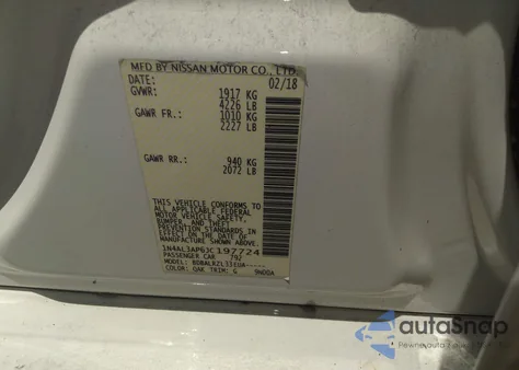 2018 Nissan Altima 2.5 Sl z USA, uszkodzony, nr VIN 1N4AL3AP6JC197724